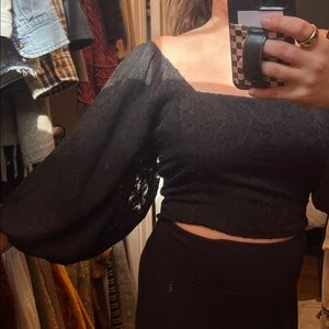 Black Lace Women's Top